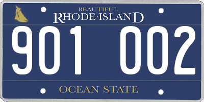 RI license plate 901002