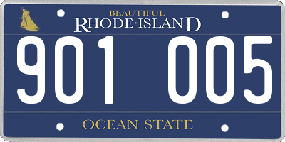 RI license plate 901005
