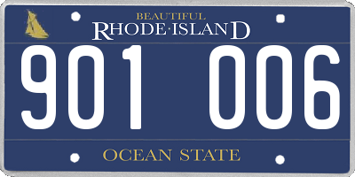 RI license plate 901006