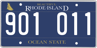 RI license plate 901011