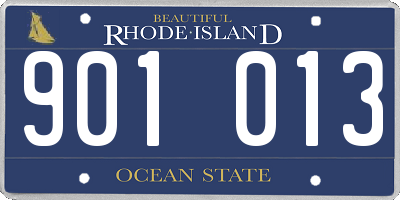 RI license plate 901013