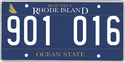RI license plate 901016
