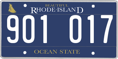 RI license plate 901017