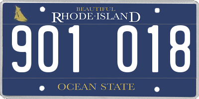 RI license plate 901018