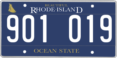 RI license plate 901019