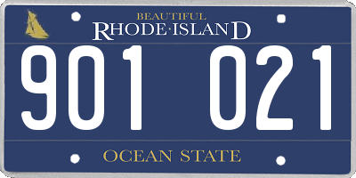 RI license plate 901021