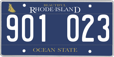 RI license plate 901023