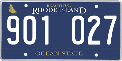 RI license plate 901027