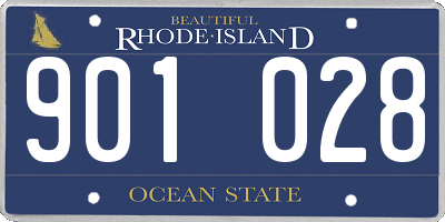 RI license plate 901028