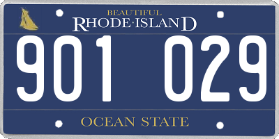 RI license plate 901029