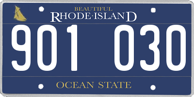 RI license plate 901030