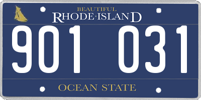 RI license plate 901031