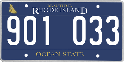 RI license plate 901033
