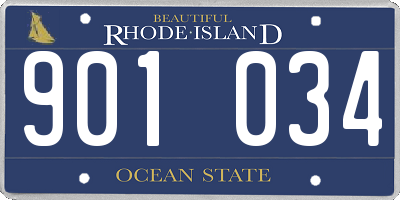 RI license plate 901034