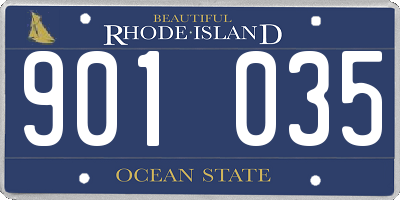 RI license plate 901035