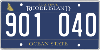RI license plate 901040
