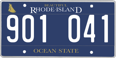 RI license plate 901041