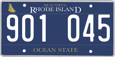 RI license plate 901045