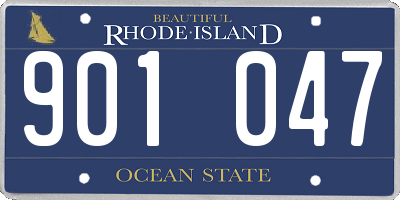 RI license plate 901047