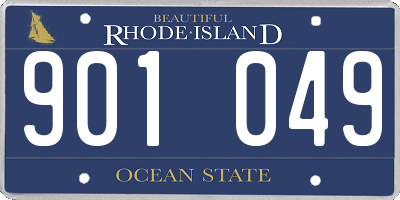 RI license plate 901049