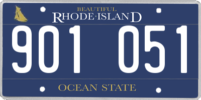 RI license plate 901051