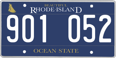RI license plate 901052