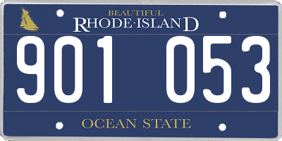 RI license plate 901053