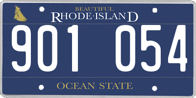 RI license plate 901054