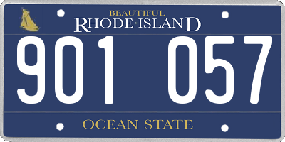 RI license plate 901057