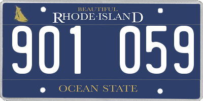 RI license plate 901059