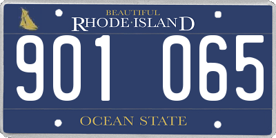 RI license plate 901065