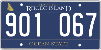 RI license plate 901067