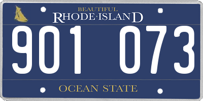 RI license plate 901073