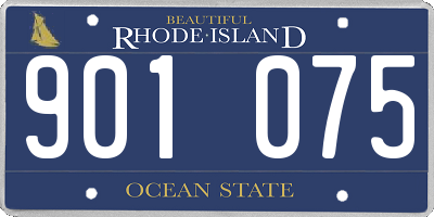 RI license plate 901075
