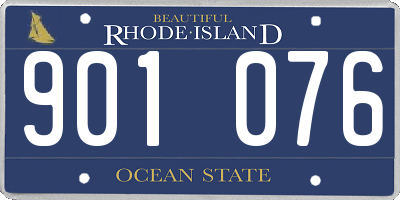 RI license plate 901076