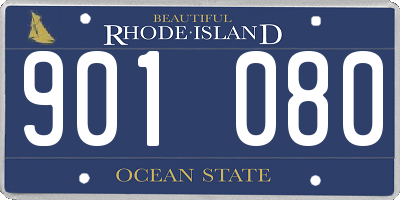 RI license plate 901080