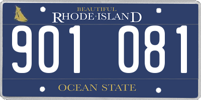 RI license plate 901081