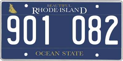 RI license plate 901082