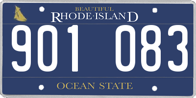 RI license plate 901083