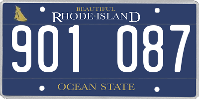 RI license plate 901087