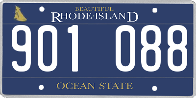 RI license plate 901088