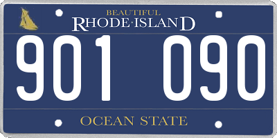RI license plate 901090