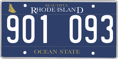 RI license plate 901093