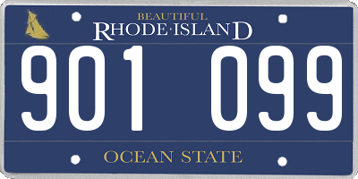 RI license plate 901099