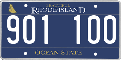 RI license plate 901100