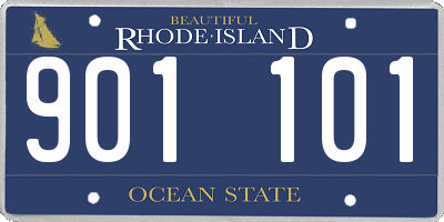 RI license plate 901101