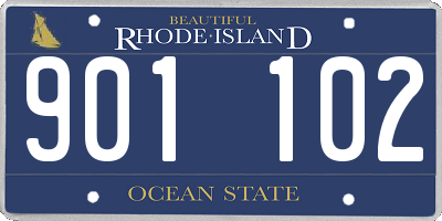 RI license plate 901102