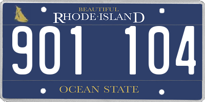 RI license plate 901104