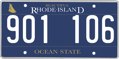 RI license plate 901106
