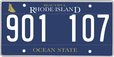 RI license plate 901107